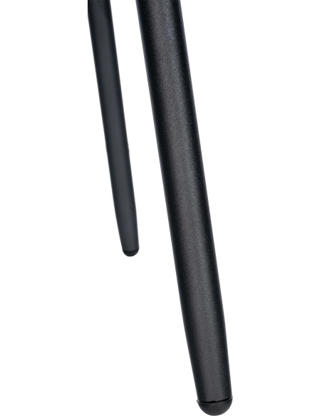 Tabouret de bar pivotant moderne en Polyuréthane Blanc crème Métal Noir Cerian - 8