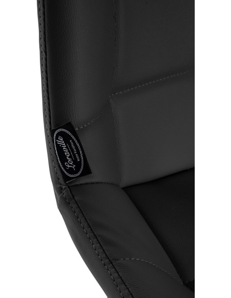 Tabouret de bar pivotant moderne en Polyuréthane Noir Métal Noir Cerian - 7