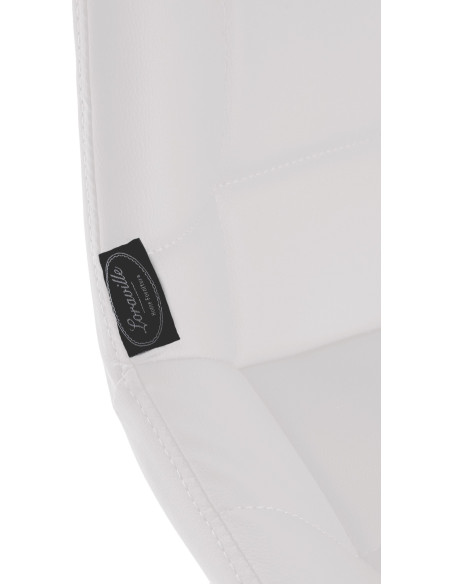 Tabouret de bar pivotant moderne en Polyuréthane Blanc Métal Noir Cerian - 7