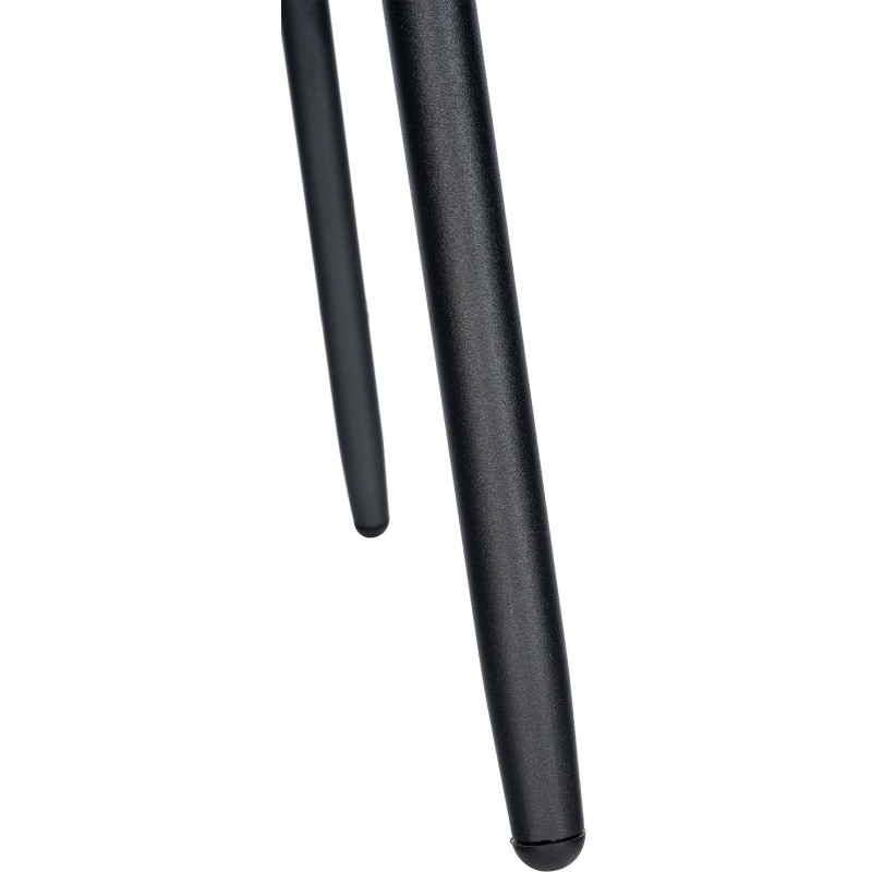 Tabouret de bar pivotant moderne en Velours Bleu Métal Noir Cerian - 8