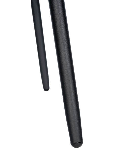 Tabouret de bar pivotant moderne en Velours Marron Métal Noir Cerian - 8