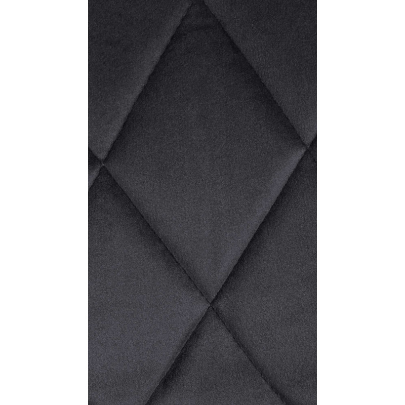 Tabouret de bar moderne chic en Velours Gris foncé Métal Argenté Zerion - 7