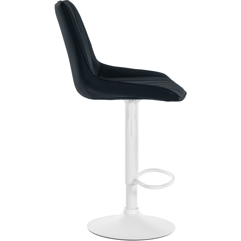 Tabouret de bar moderne en Polyuréthane Noir Métal Blanc Wenlia - 3