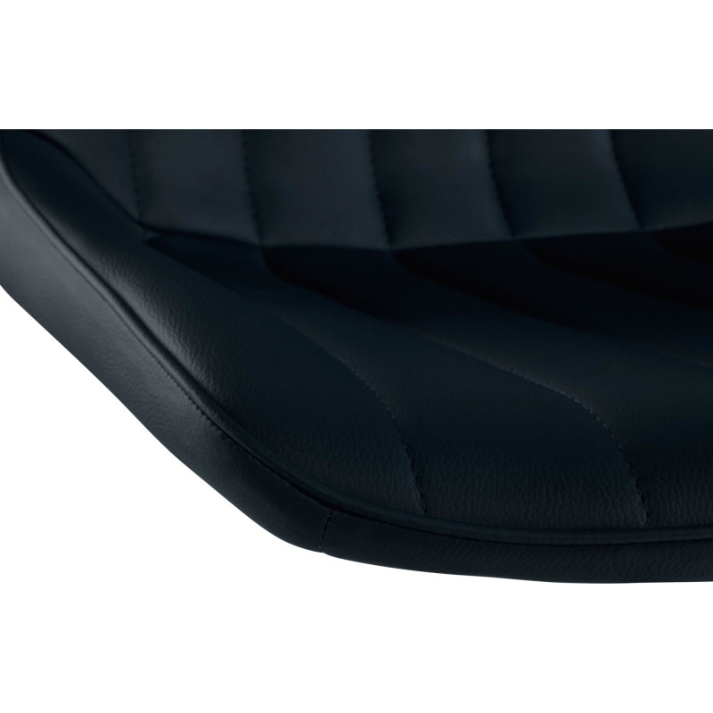 Tabouret de bar moderne en Polyuréthane Noir Métal Blanc Wenlia - 6