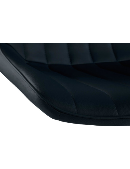 Tabouret de bar moderne en Polyuréthane Noir Métal Blanc Wenlia - 6