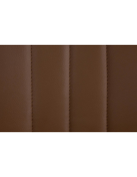 Tabouret de bar moderne en Polyuréthane Marron Métal Blanc Wenlia  - 6