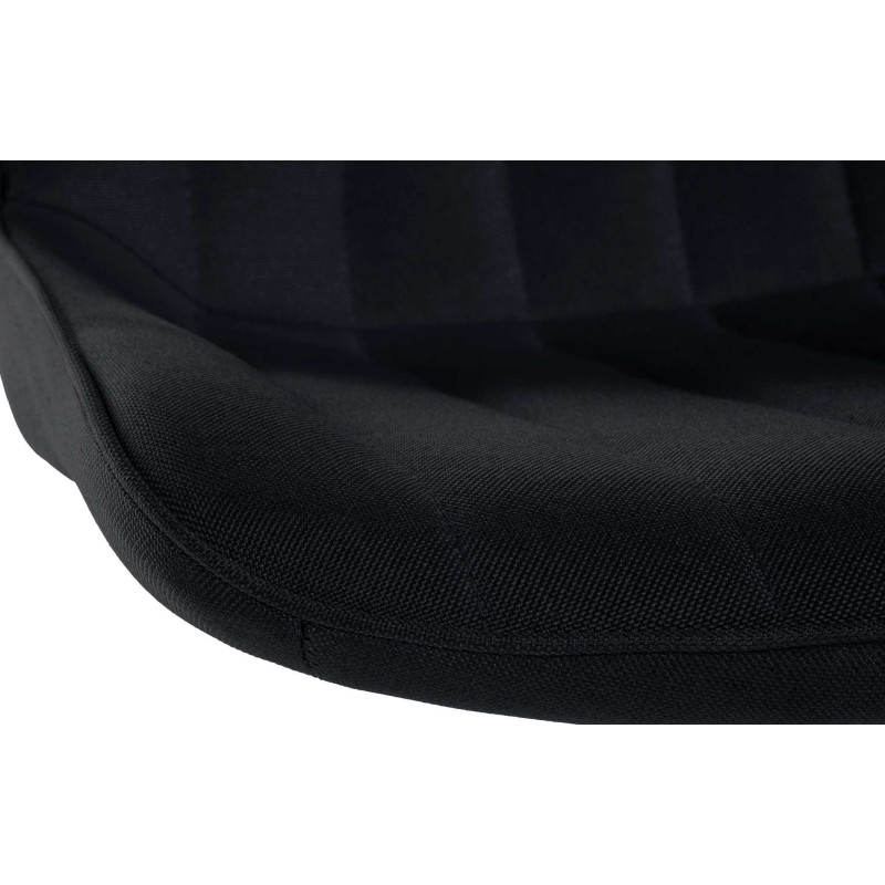 Tabouret de bar moderne en Tissu Noir Métal Blanc Wenlia - 6