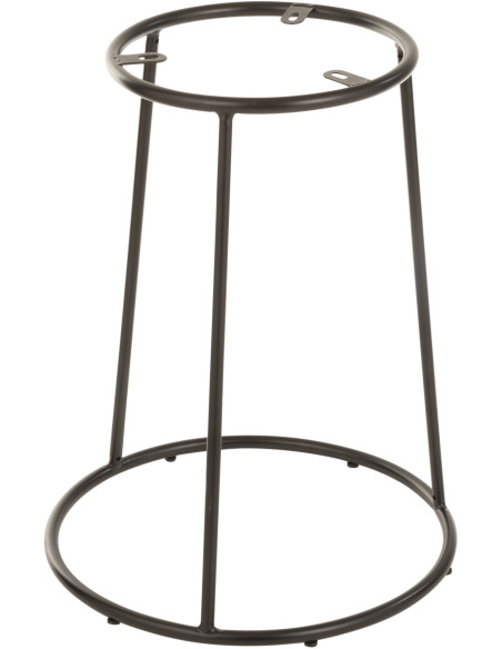 Pied de tabouret haut Rond Hauteur 55 cm en Métal Noir Rowl - 1