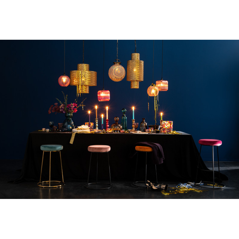 Pied de tabouret haut Rond Hauteur 55 cm en Métal Noir Rowl - 2