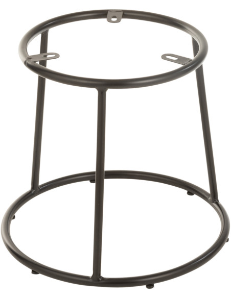 Pied de tabouret bas Rond Hauteur 35 cm en Métal Noir Rowl - 1