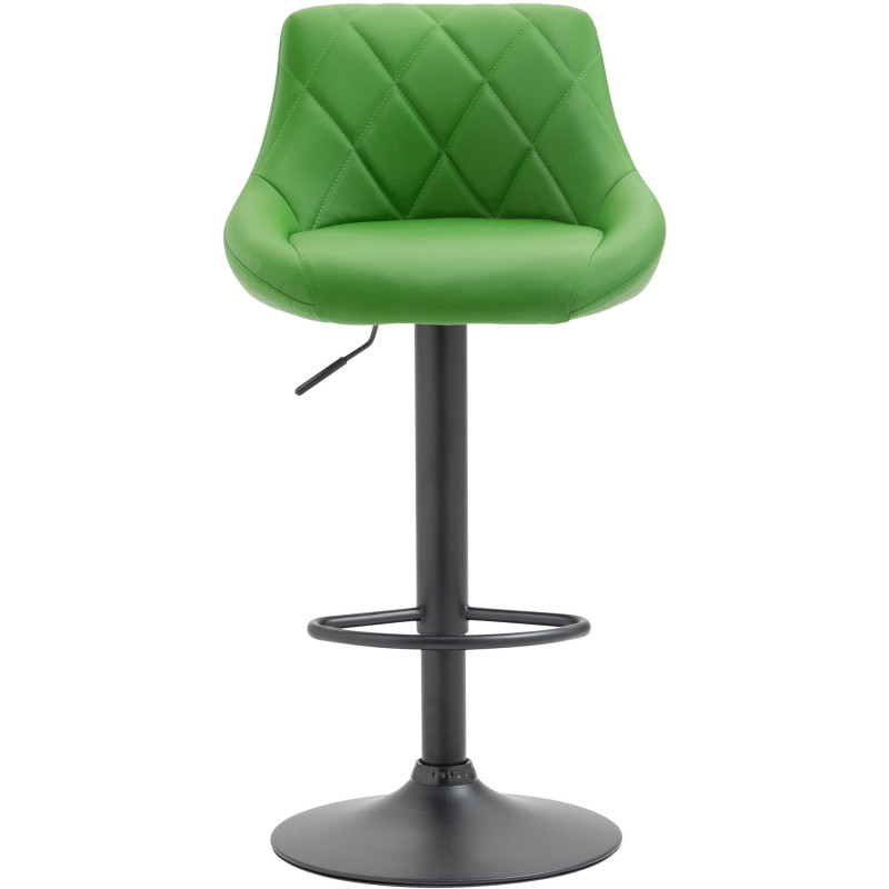 Tabouret de bar moderne chic en Polyuréthane Vert Métal Noir Zerion - 2