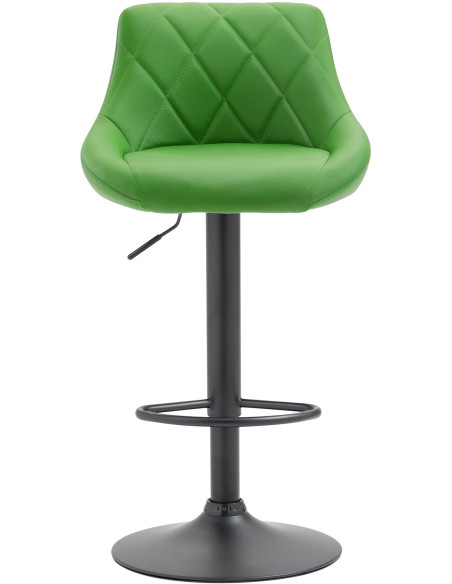 Tabouret de bar moderne chic en Polyuréthane Vert Métal Noir Zerion - 2