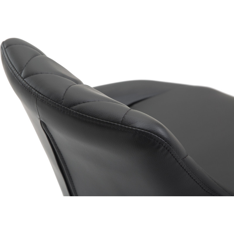 Tabouret de bar moderne chic en Polyuréthane Noir Métal Noir Zerion - 5