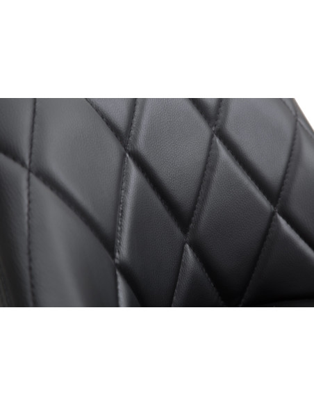 Tabouret de bar moderne chic en Polyuréthane Noir Métal Noir Zerion - 6