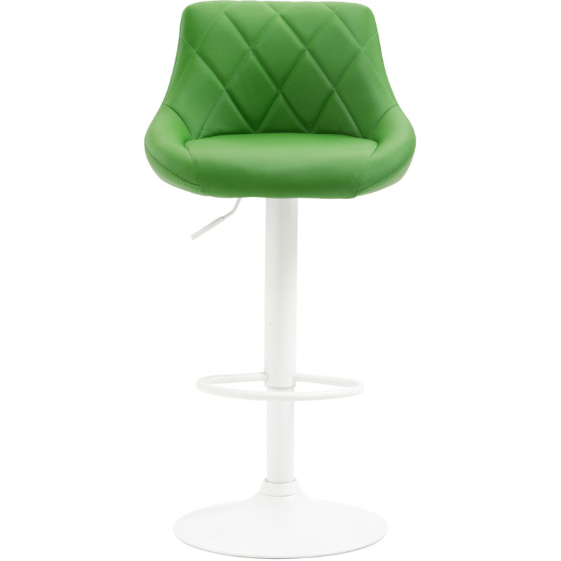 Tabouret de bar moderne chic en Polyuréthane Vert Métal Blanc Zerion - 2