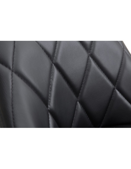 Tabouret de bar moderne chic en Polyuréthane Noir Métal Blanc Zerion - 6