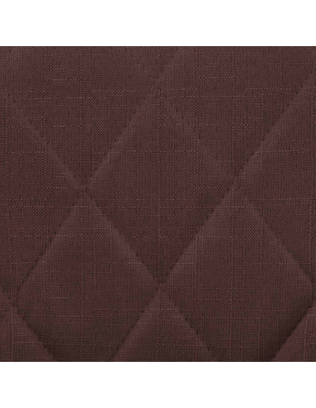 Tabouret de bar moderne chic en Tissu Marron Métal Noir Zerion - 6