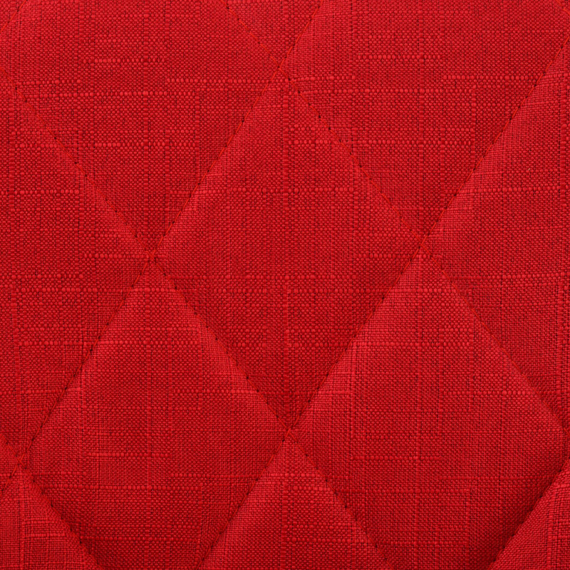 Tabouret de bar moderne chic en Tissu Rouge Métal Noir Zerion - 6