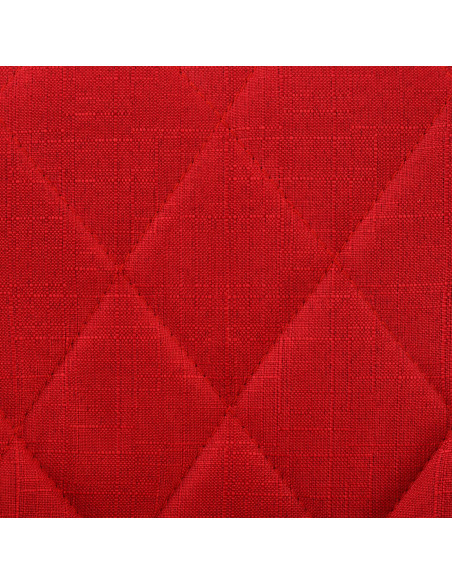 Tabouret de bar moderne chic en Tissu Rouge Métal Noir Zerion - 6