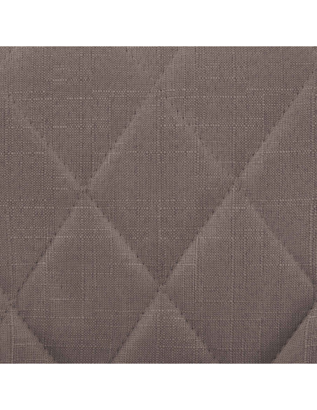 Tabouret de bar moderne chic en Tissu Taupe Métal Noir Zerion - 6