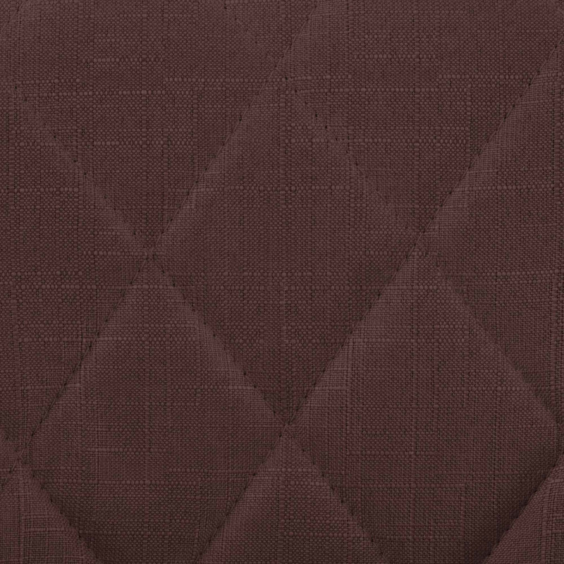 Tabouret de bar moderne chic en Tissu Marron Métal Blanc Zerion - 6