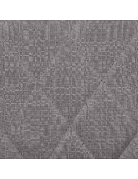 Tabouret de bar moderne chic en Tissu Gris Métal Blanc Zerion - 6