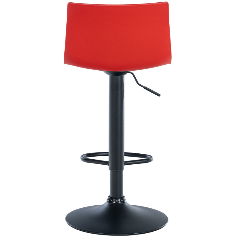 Tabouret de bar minimaliste en Polypropylène Rouge Métal Noir Selvyn - 5