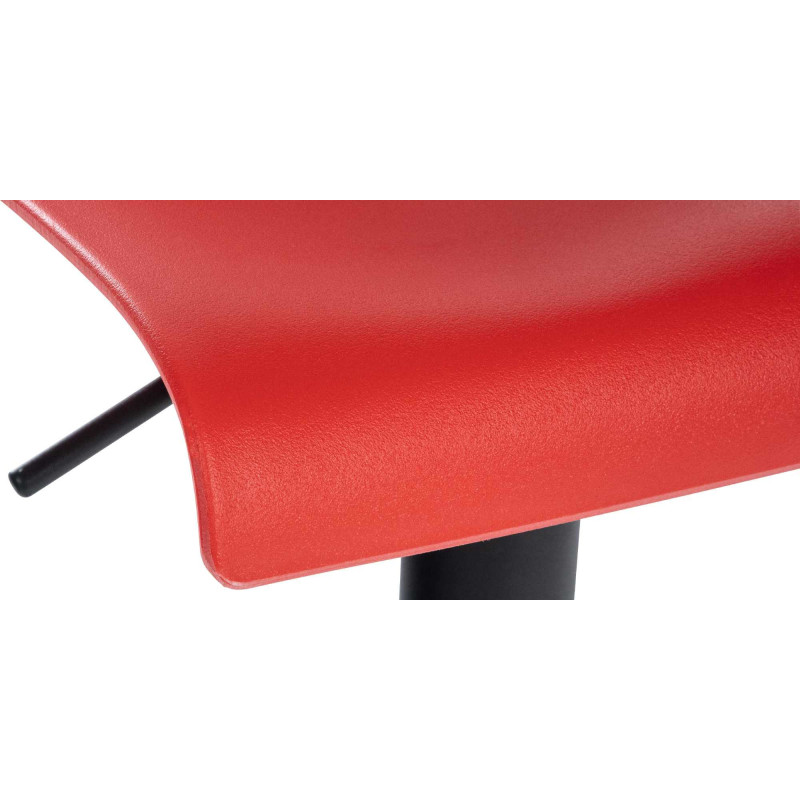 Tabouret de bar minimaliste en Polypropylène Rouge Métal Noir Selvyn - 6