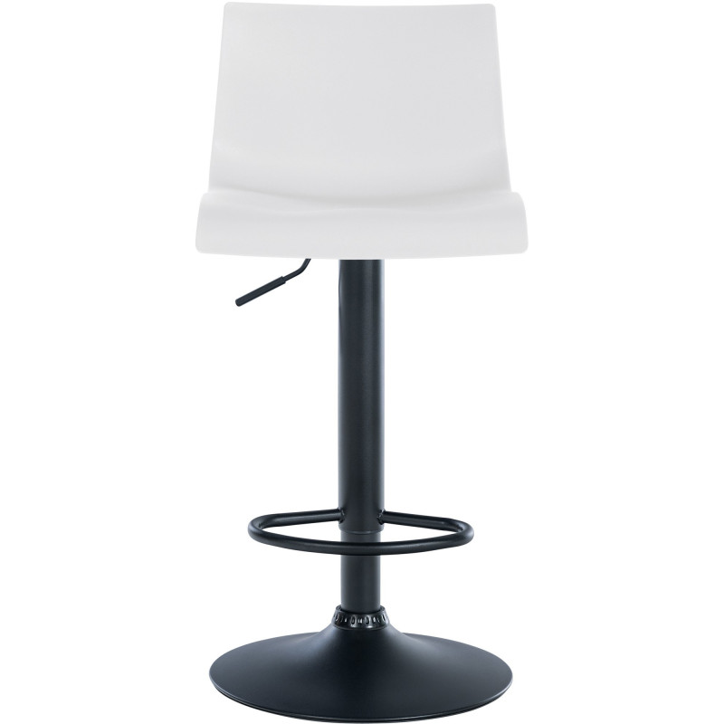 Tabouret de bar minimaliste en Polypropylène Blanc Métal Noir Selvyn - 2