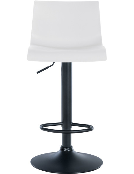 Tabouret de bar minimaliste en Polypropylène Blanc Métal Noir Selvyn - 2
