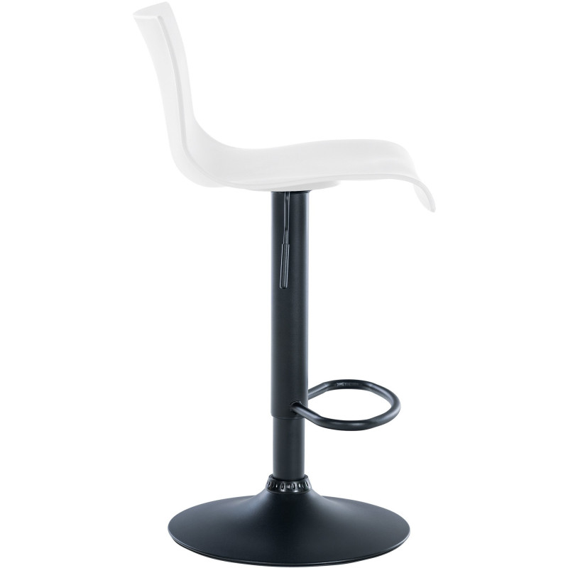 Tabouret de bar minimaliste en Polypropylène Blanc Métal Noir Selvyn - 3