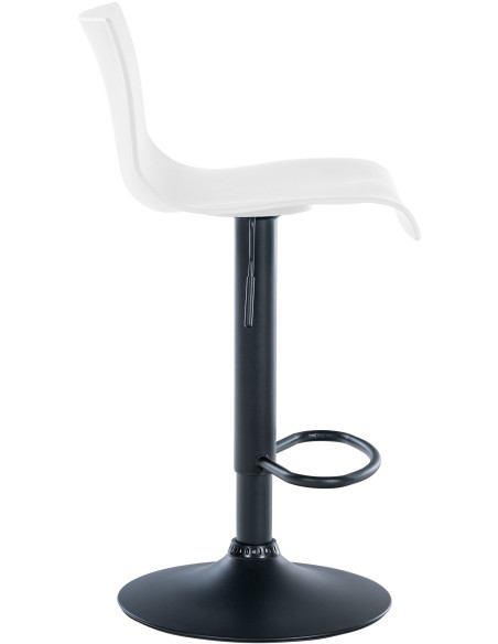 Tabouret de bar minimaliste en Polypropylène Blanc Métal Noir Selvyn - 3