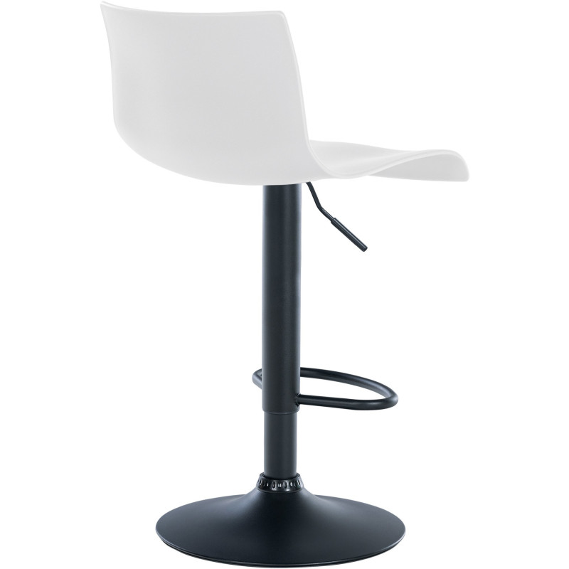 Tabouret de bar minimaliste en Polypropylène Blanc Métal Noir Selvyn - 4