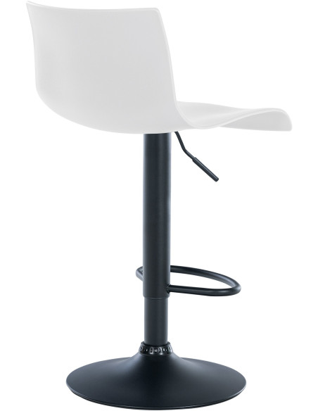 Tabouret de bar minimaliste en Polypropylène Blanc Métal Noir Selvyn - 4