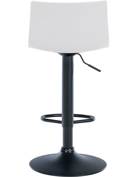 Tabouret de bar minimaliste en Polypropylène Blanc Métal Noir Selvyn - 5