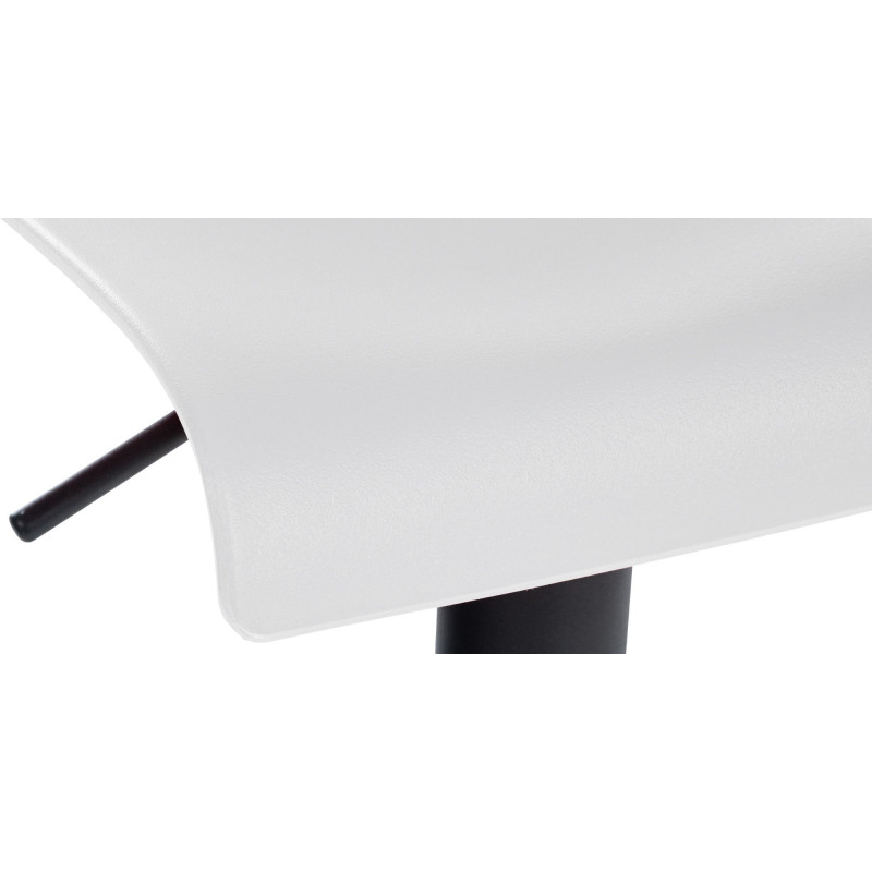 Tabouret de bar minimaliste en Polypropylène Blanc Métal Noir Selvyn - 6