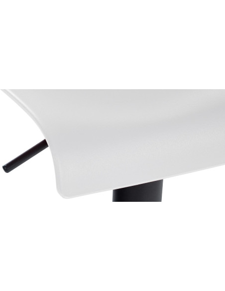 Tabouret de bar minimaliste en Polypropylène Blanc Métal Noir Selvyn - 6