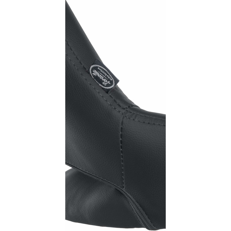 Tabouret de bar réglable pivotant en Polyuréthane Noir Métal Noir Kelran - 6