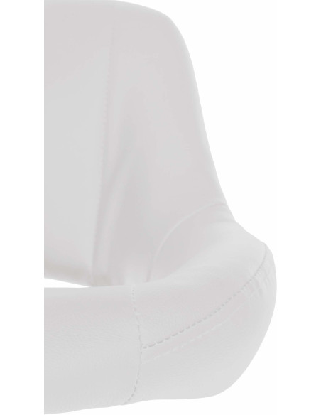 Tabouret de bar réglable pivotant en Polyuréthane Blanc Métal Noir Kelran - 7