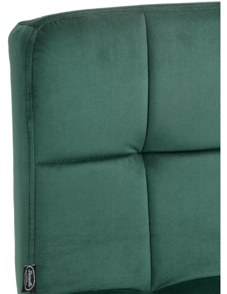 Tabouret de bar réglable en Velours Vert Métal Argenté Gorlin - 7