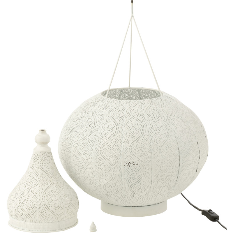 Lampe à poser Goutte en Métal Blanc Aladin - 4