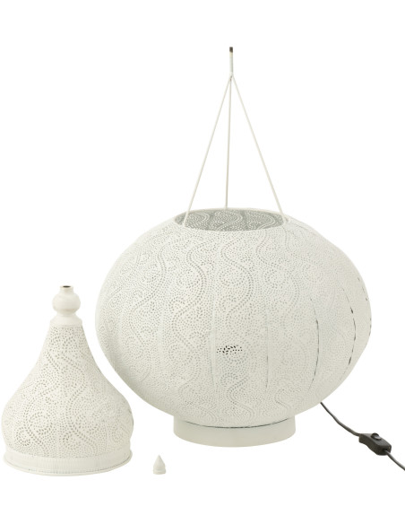 Lampe à poser Goutte en Métal Blanc Aladin - 4