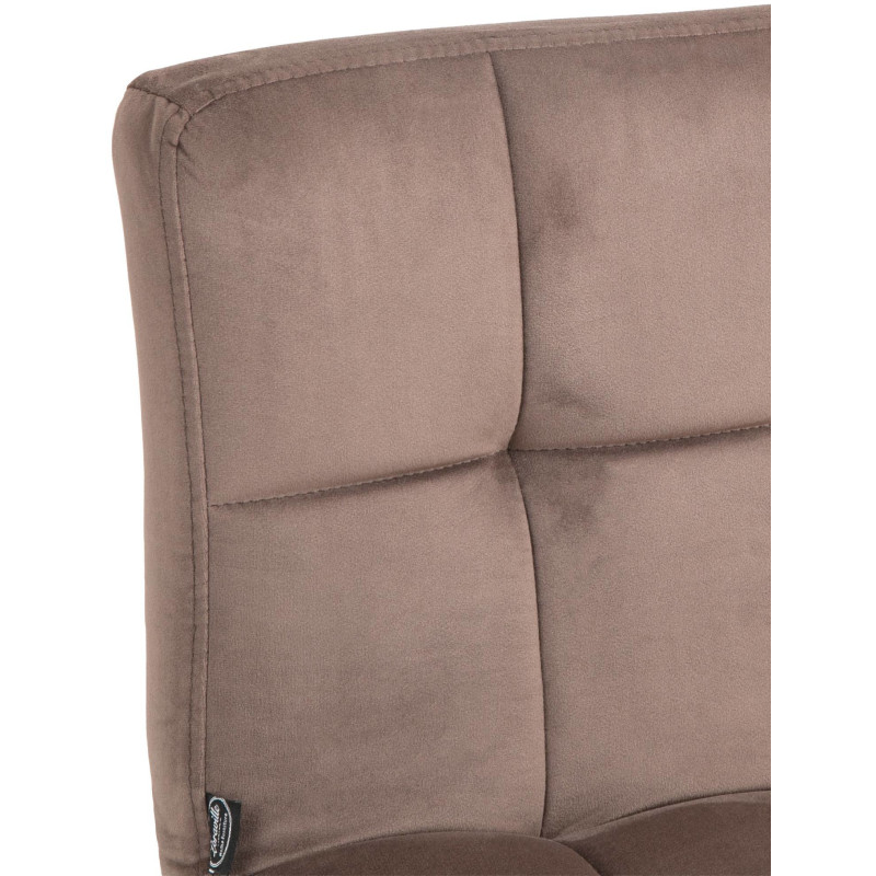 Tabouret de bar réglable en Velours Marron Métal Noir Gorlin - 2