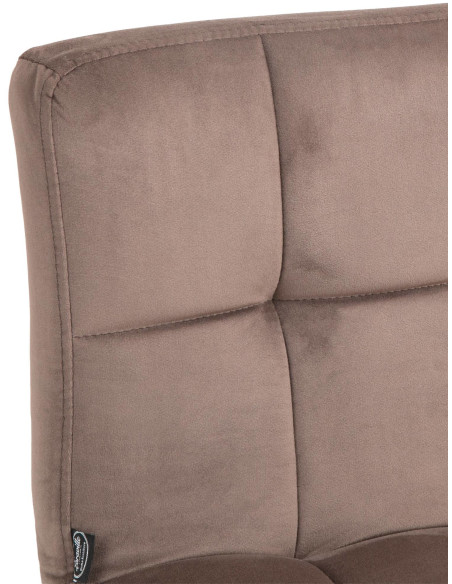 Tabouret de bar réglable en Velours Marron Métal Noir Gorlin - 2