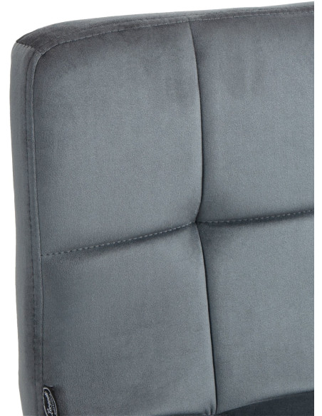 Tabouret de bar réglable en Velours Gris foncé Métal Noir Gorlin - 2