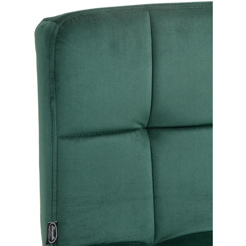 Tabouret de bar réglable en Velours Vert Métal Noir Gorlin - 2