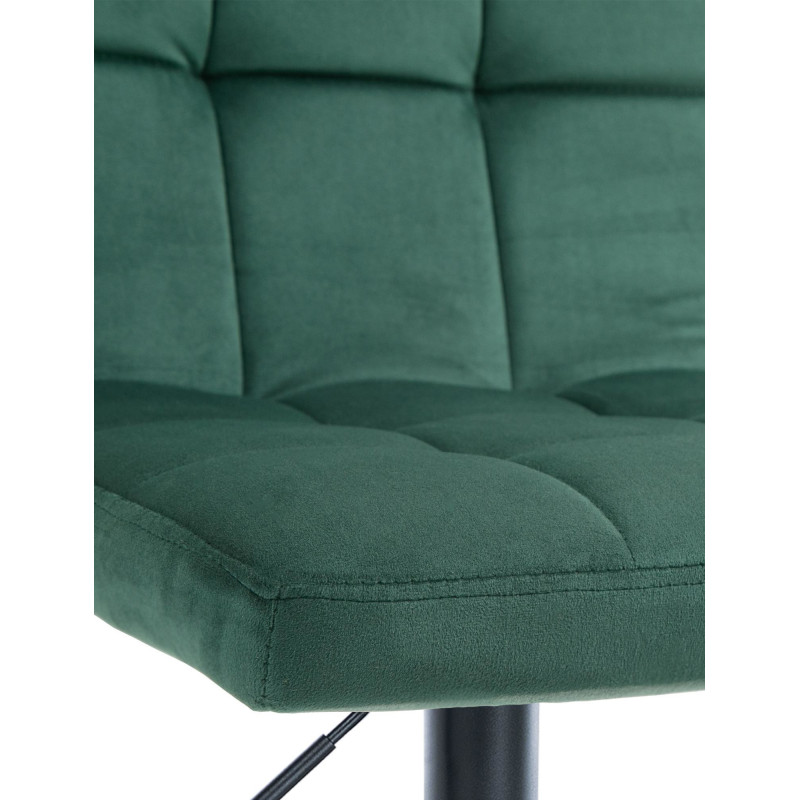 Tabouret de bar réglable en Velours Vert Métal Noir Gorlin - 3