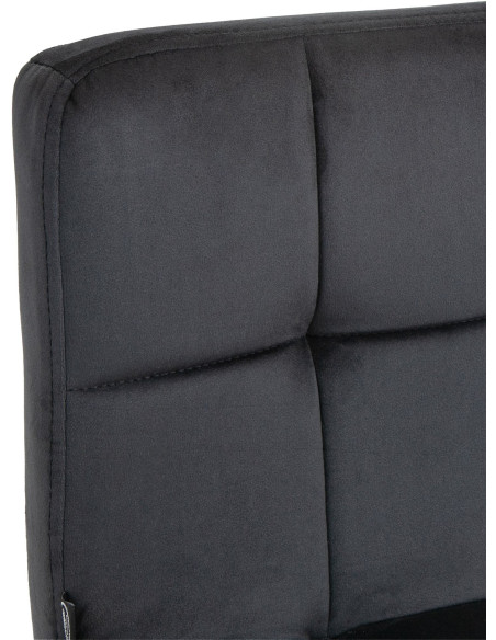 Tabouret de bar réglable en Velours Noir Métal Noir Gorlin - 2