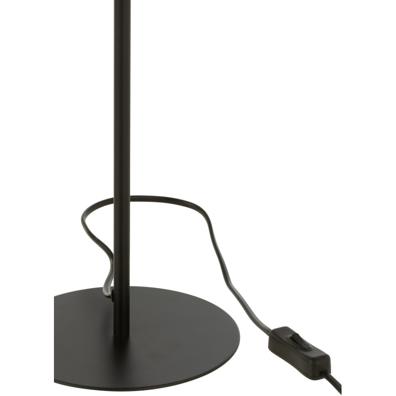 Lampe à poser en Rotin Naturel Métal Noir Elliott - 4