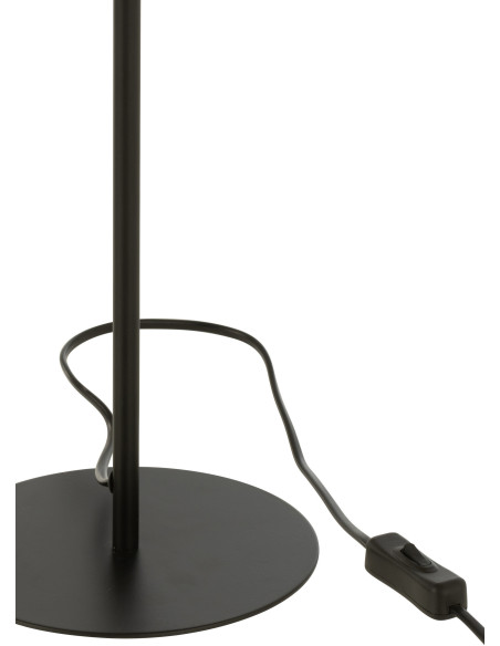 Lampe à poser en Rotin Naturel Métal Noir Elliott - 4